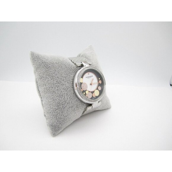 Women Akribos XXIV Diamond Quartz WR Analog 38mm Dial Causal Round Watch (F689) - Picture 5 of 9